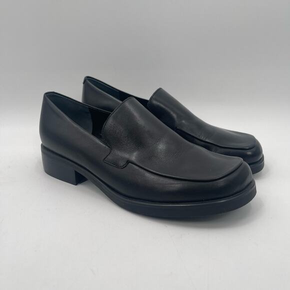 FRANCO SARTO Shoes Size 6 Bocca Loafers Leather Black Slip On Classic Office - Picture 5 of 16